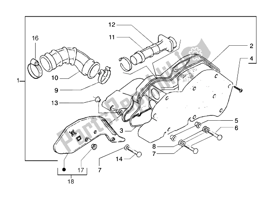 Toutes les pièces pour le Filtre à Air du Piaggio Beverly 125 2002