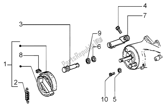 Toutes les pièces pour le Frein à Main du Piaggio Liberty 50 4T RST 2003