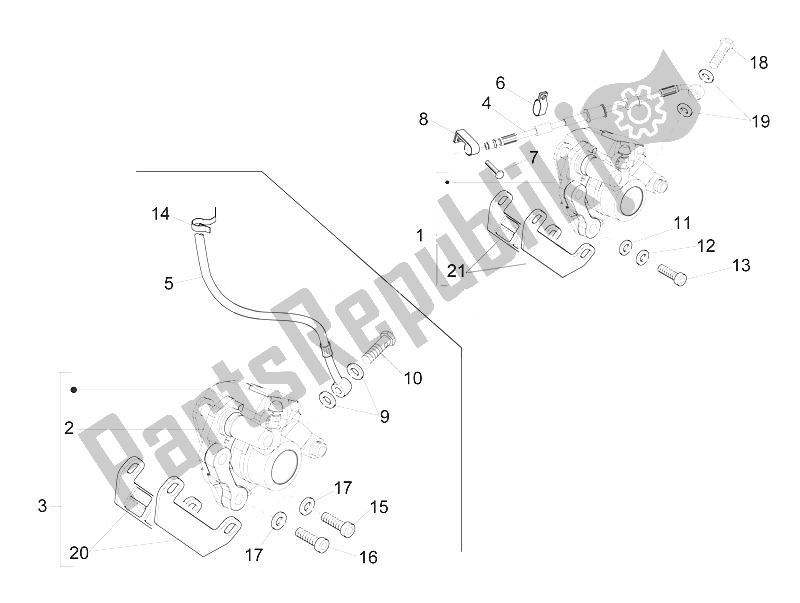 All parts for the Brakes Pipes - Calipers of the Piaggio NRG Power DD H2O CH 50 2011