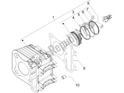 Cylinder-piston-wrist pin unit