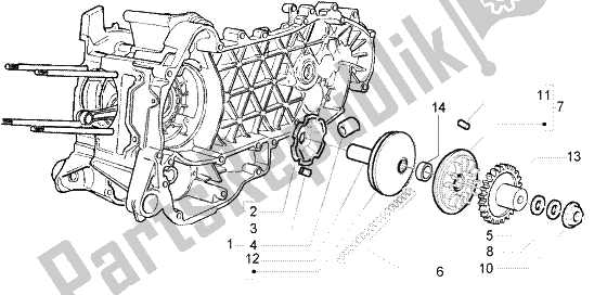 Todas las partes para Conducir Media Polea de Piaggio Liberty 200 Leader RST 2002