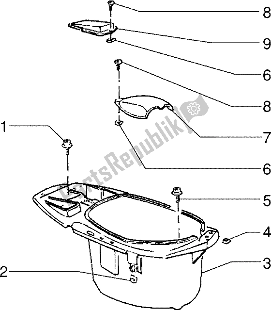 All parts for the Case Helmet of the Piaggio ZIP SP 50 1996