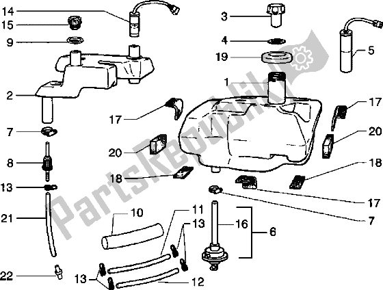 Wszystkie części do Zbiornik Paliwa - Zbiornik Oleju Piaggio Diesis 50 2001