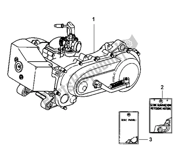 Toutes les pièces pour le Moteur du Piaggio 2000 2T AC ZIP 50 2000 - 2010