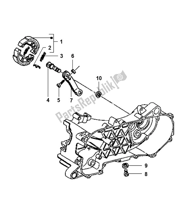 Toutes les pièces pour le Frein Arriere du Piaggio 2000 2T AC ZIP 50 2000 - 2010