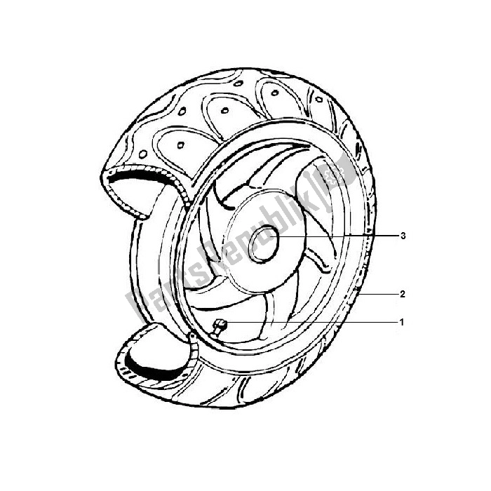 Toutes les pièces pour le Roue Arrière du Piaggio 2000 2T AC ZIP 50 2000 - 2010