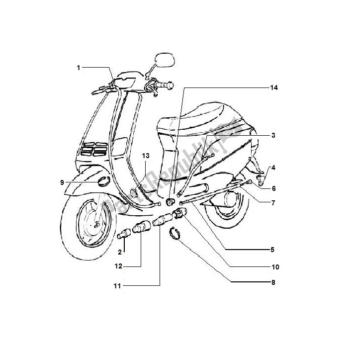 Toutes les pièces pour le Rem / Gaskabel du Piaggio 2000 2T AC ZIP 50 2000 - 2010