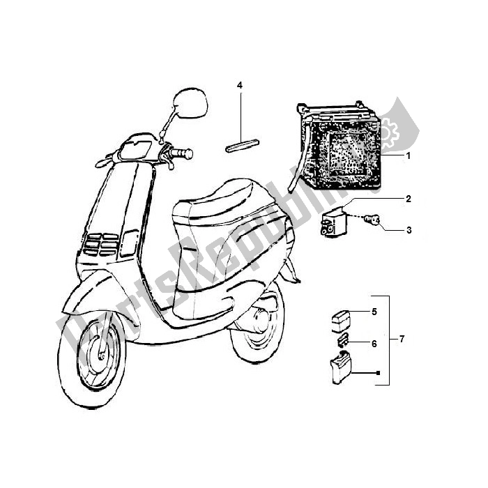 Toutes les pièces pour le Batterie du Piaggio 2000 2T AC ZIP 50 2000 - 2010