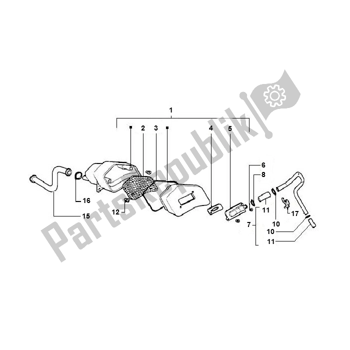 All parts for the Sls Filter of the Piaggio 2000 2T AC ZIP 50 2000 - 2010