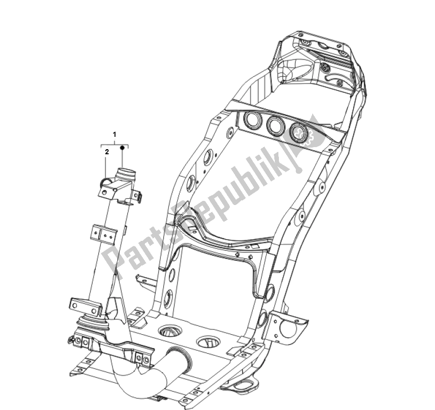 Tutte le parti per il Frame del Piaggio 2000 4T AC T M 2005 ZIP 50 2000 - 2010