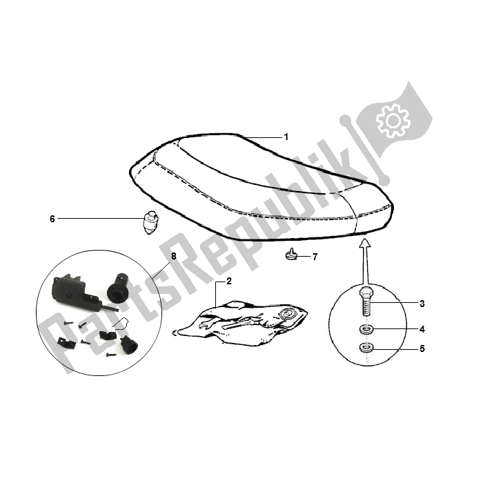 Toutes les pièces pour le Buddy du Piaggio 2000 4T AC T M 2005 ZIP 50 2000 - 2010