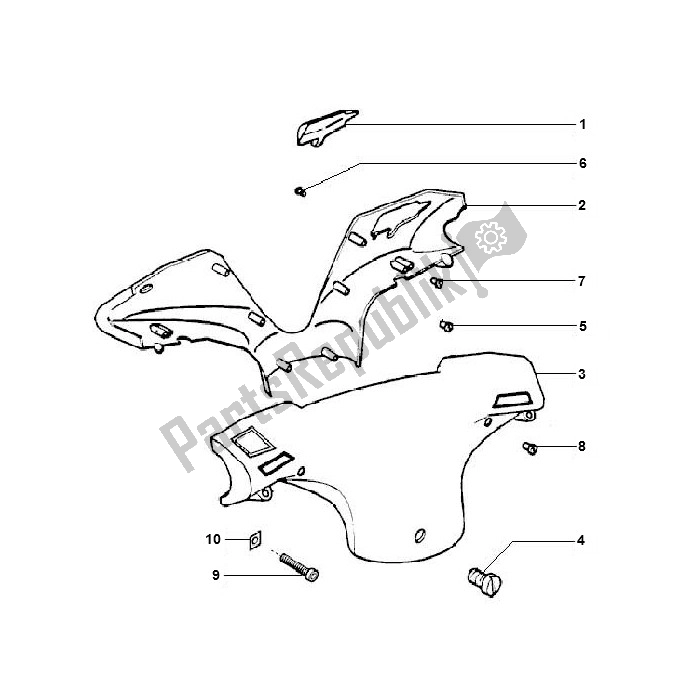 Tutte le parti per il Stuurkap del Piaggio 2000 4T AC T M 2005 ZIP 50 2000 - 2010