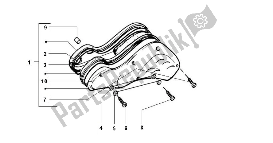 Todas las partes para Filtro De Aire de Piaggio 2000 4T AC T M 2005 ZIP 50 2000 - 2010