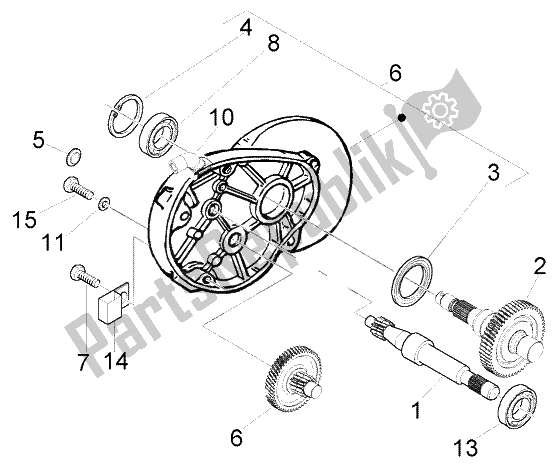 Toutes les pièces pour le Arbre De Roue Arrière du Piaggio FLY 150 4T 2009