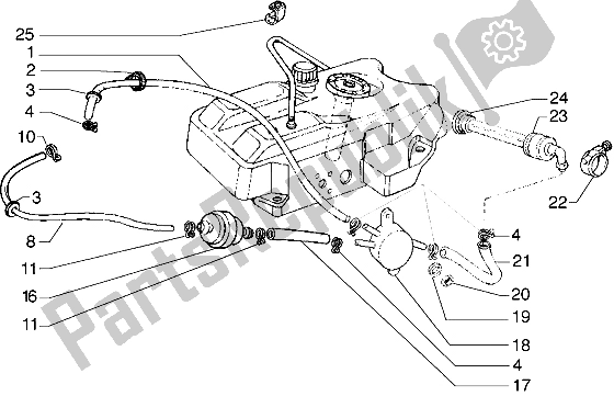 All parts for the Fuel Pump of the Piaggio Hexagon GTX 125 1999