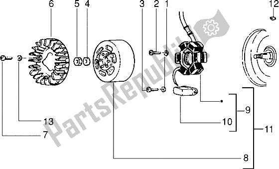 Todas las partes para Volante Magneto de Piaggio ZIP RST 50 1996