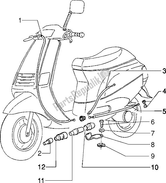 Todas las partes para Transmisiones de Piaggio ZIP Freno A Disco 50 1995