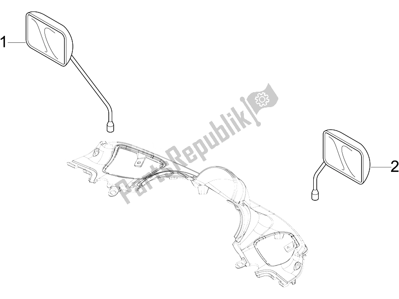 Todas las partes para Espejo / S De Conducción de Piaggio Beverly 125 E3 2007