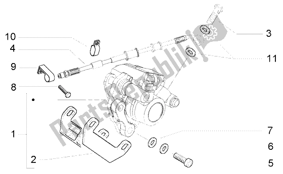 Toutes les pièces pour le étrier Arrière du Piaggio NRG Power Purejet 50 2005