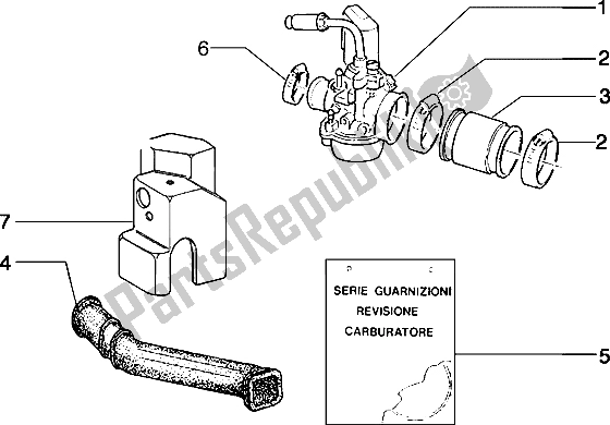 Todas las partes para Carburador de Piaggio Typhoon 50 1999