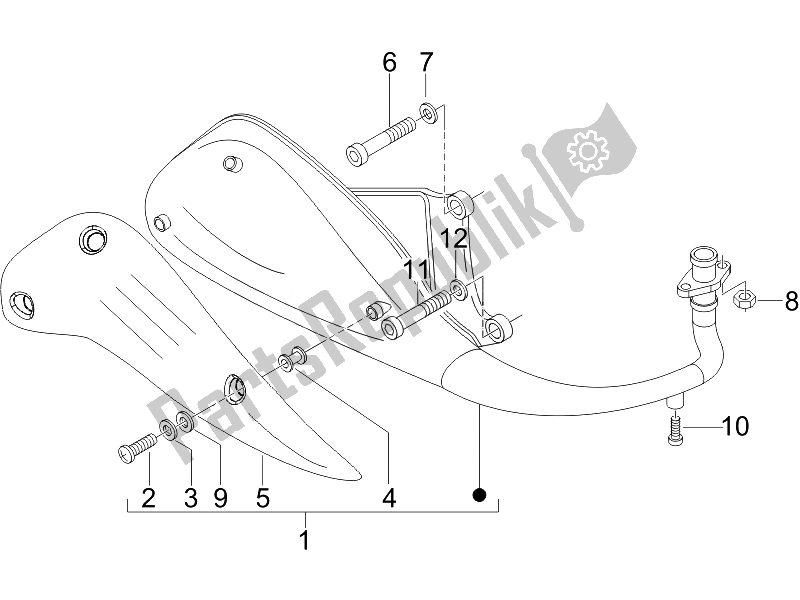 Toutes les pièces pour le Silencieux du Piaggio Liberty 50 4T PTT D 2014