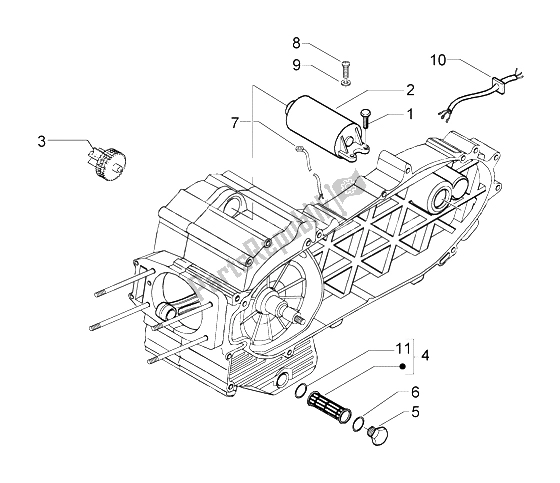 Toutes les pièces pour le Démarreur électrique du Piaggio Beverly 500 2003