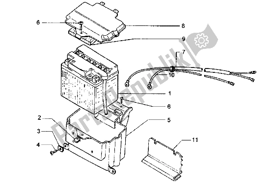 Todas as partes de Bateria do Piaggio Hexagon LXT 180 1998