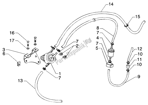 Todas las partes para Sistema De Suministros de Piaggio Beverly 125 2002