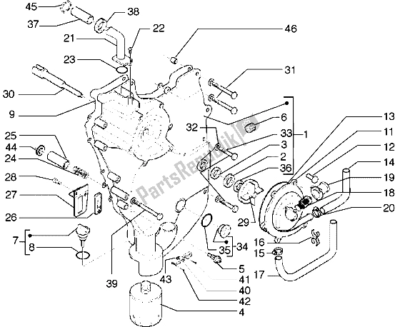 Toutes les pièces pour le Couvercle D'huile-filtre à Huile du Piaggio X9 500 2004