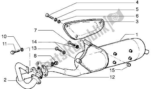 All parts for the Silencer of the Piaggio Liberty 50 2T 1997