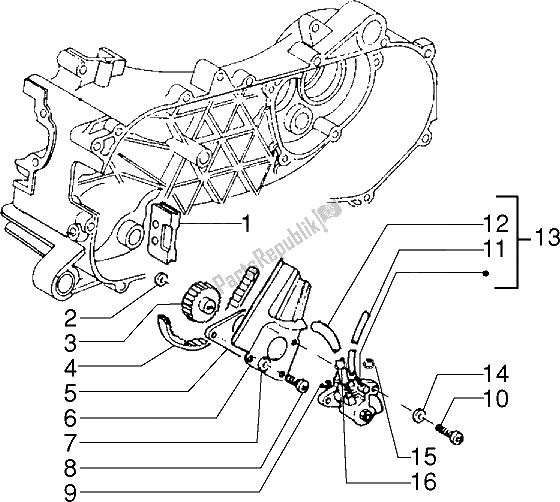 Toutes les pièces pour le La Pompe à Huile du Piaggio Sfera RST 50 1995