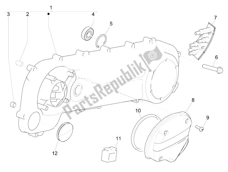 Toutes les pièces pour le Couvercle De Carter - Refroidissement Du Carter du Piaggio NRG Power DT 50 2007