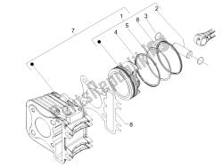 Cylinder-piston-wrist pin unit