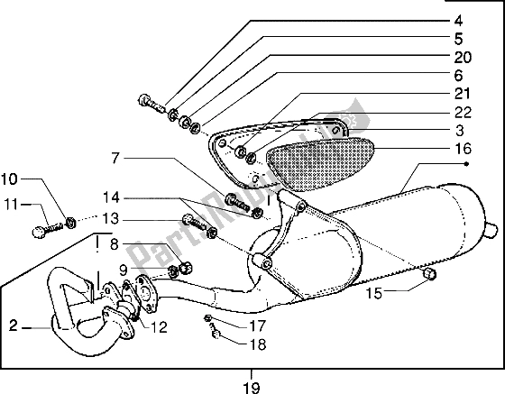 Toutes les pièces pour le Silencieux Catalytique (véhicule Avec Frein à Tambour Arrière) du Piaggio NRG MC3 50 2002