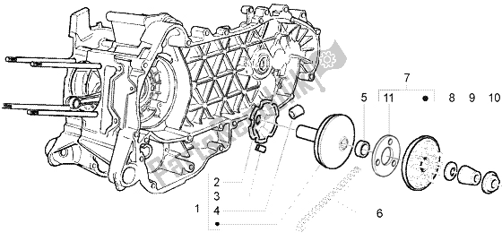 Tutte le parti per il Puleggia Motrice del Piaggio Beverly 125 RST 2004