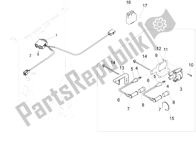 Toutes les pièces pour le Régulateurs De Tension - Unités De Commande électronique (ecu) - H. T. Bobine du Piaggio X 10 500 4T 4V I E E3 2012