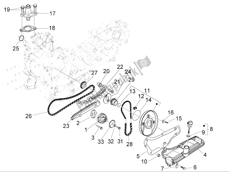 Tutte le parti per il Pompa Dell'olio del Piaggio Liberty 200 4T 2006