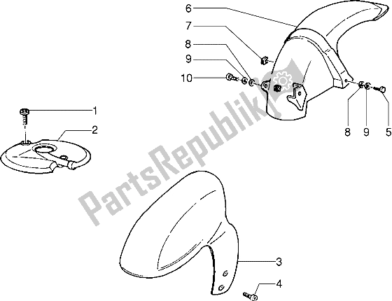 Tutte le parti per il Parafango Anteriore E Posteriore del Piaggio NRG 50 1995