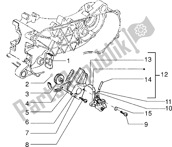 All parts for the Oil Pump of the Piaggio ZIP Freno A Disco 50 1995