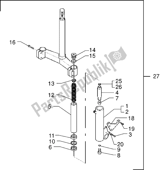 Toutes les pièces pour le Fourchette du Piaggio X9 250 2006