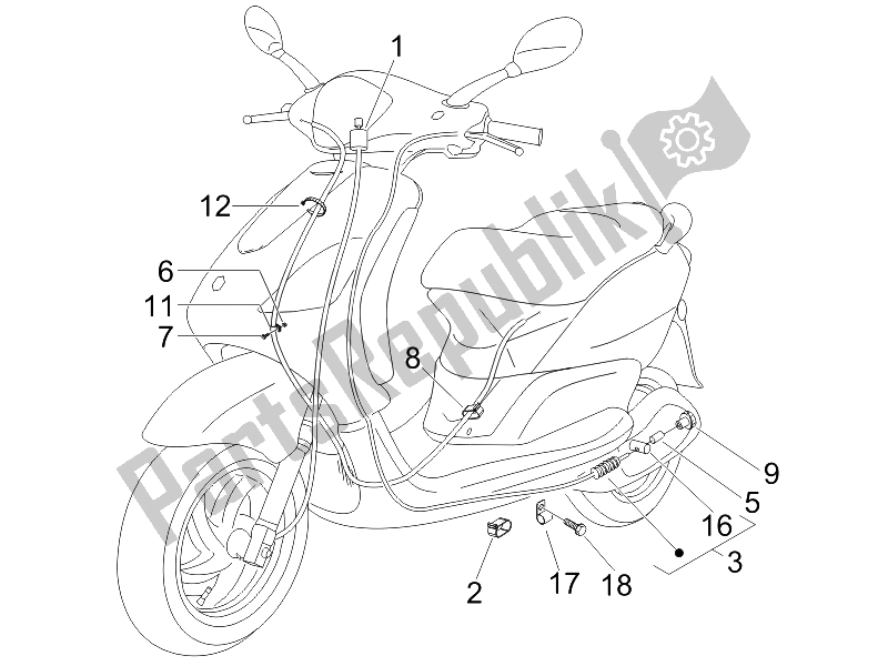 All parts for the Transmissions of the Piaggio FLY 150 4T 2006