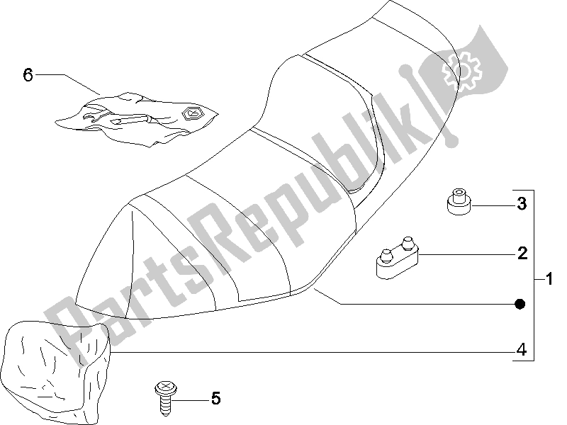 Toutes les pièces pour le Selle / Sièges du Piaggio X8 250 IE 2005