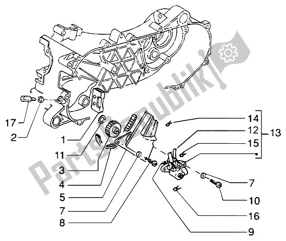 Toutes les pièces pour le Pompe à Huile-carter D'huile du Piaggio NRG MC3 DD 50 2002