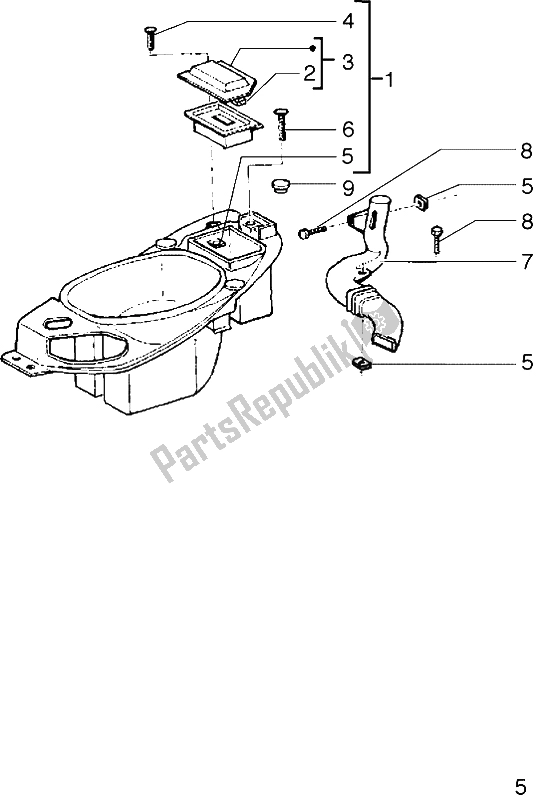 All parts for the Case Helmet of the Piaggio Liberty 125 1998