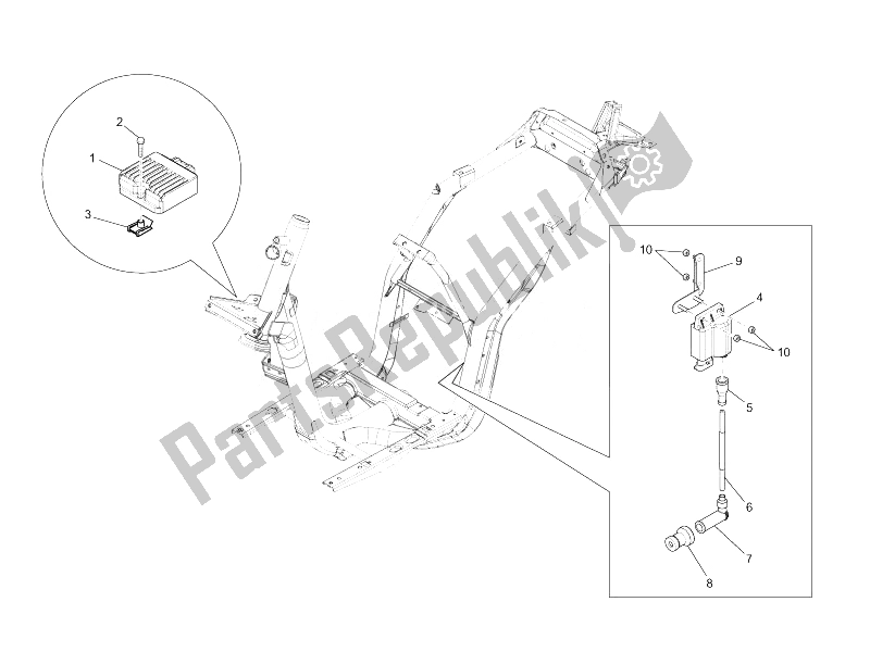 Todas las partes para Reguladores De Voltaje - Unidades De Control Electrónico (ecu) - H. T. Bobina de Piaggio Liberty 50 4T PTT 2014