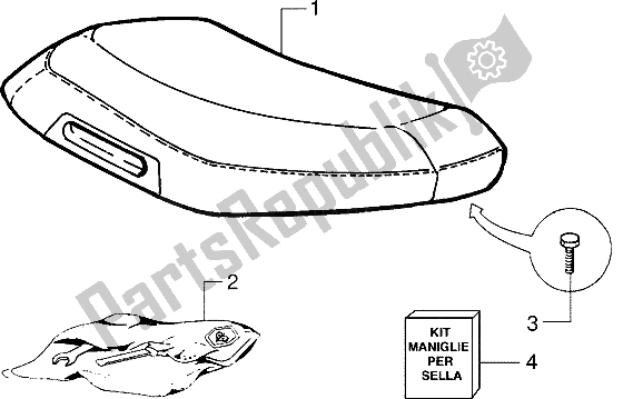 Toutes les pièces pour le Selle du Piaggio ZIP 50 1995