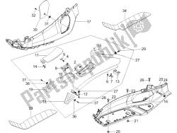 Central cover - Footrests