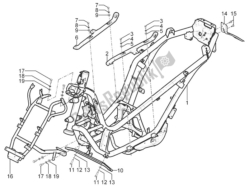 All parts for the Frame/bodywork of the Piaggio MP3 125 Yourban ERL 2011