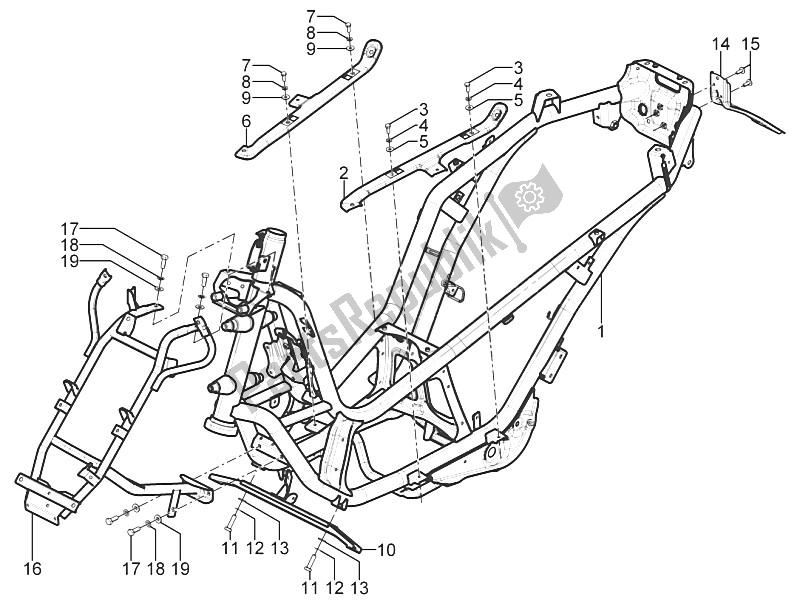 Toutes les pièces pour le Cadre / Carrosserie du Piaggio MP3 125 Yourban ERL 2011