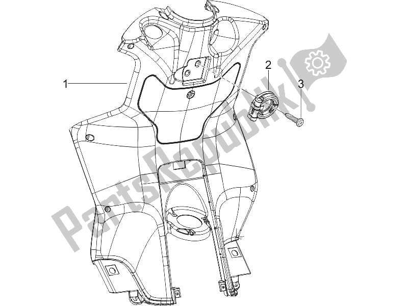 Toutes les pièces pour le Boîte à Gants Avant - Panneau De Protection Des Genoux du Piaggio NRG Power DD H2O CH 50 2011